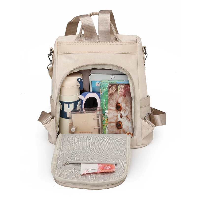 High Quality Pu Leather Backpack Women Ladies Shoulder Bag er Fashion Daypack Large Capacity School Bag for Girls 251105