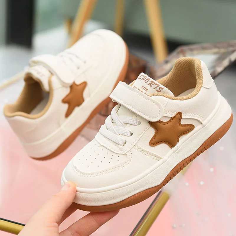 Childrens Sneakers Versatile Casual Shoes 2025 Spring Fall New Soft-Soled Kidsrens Shoes Breathable Boys White Shoes Girls FlatsT251105