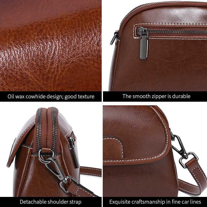 Womens Genuine Leather Handbag Fashionable Versatile Shoulder bag Multicolor Cowhide Crossbody Bag Women Mini cross bag Z251104