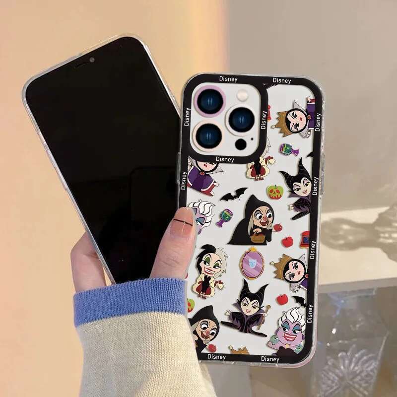Princess Phone Case for IPhone 16 15 14 13 12 11 Mini Pro Max X XR XSMax 6S 6 7 8 Plus SE20 Transparent Cover