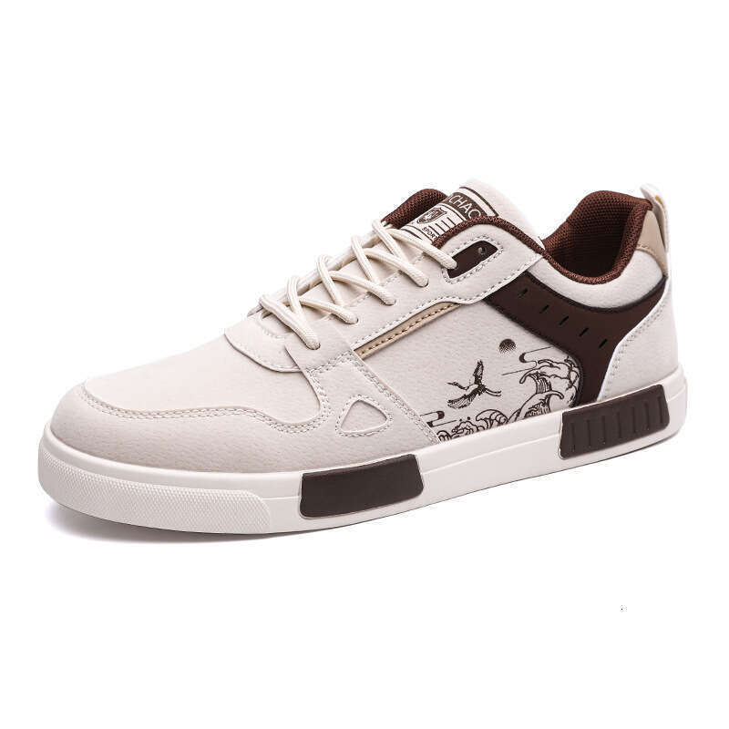 Large suede low top men's four season new casual lace up board shoes, outdoor student trend sports single shoes