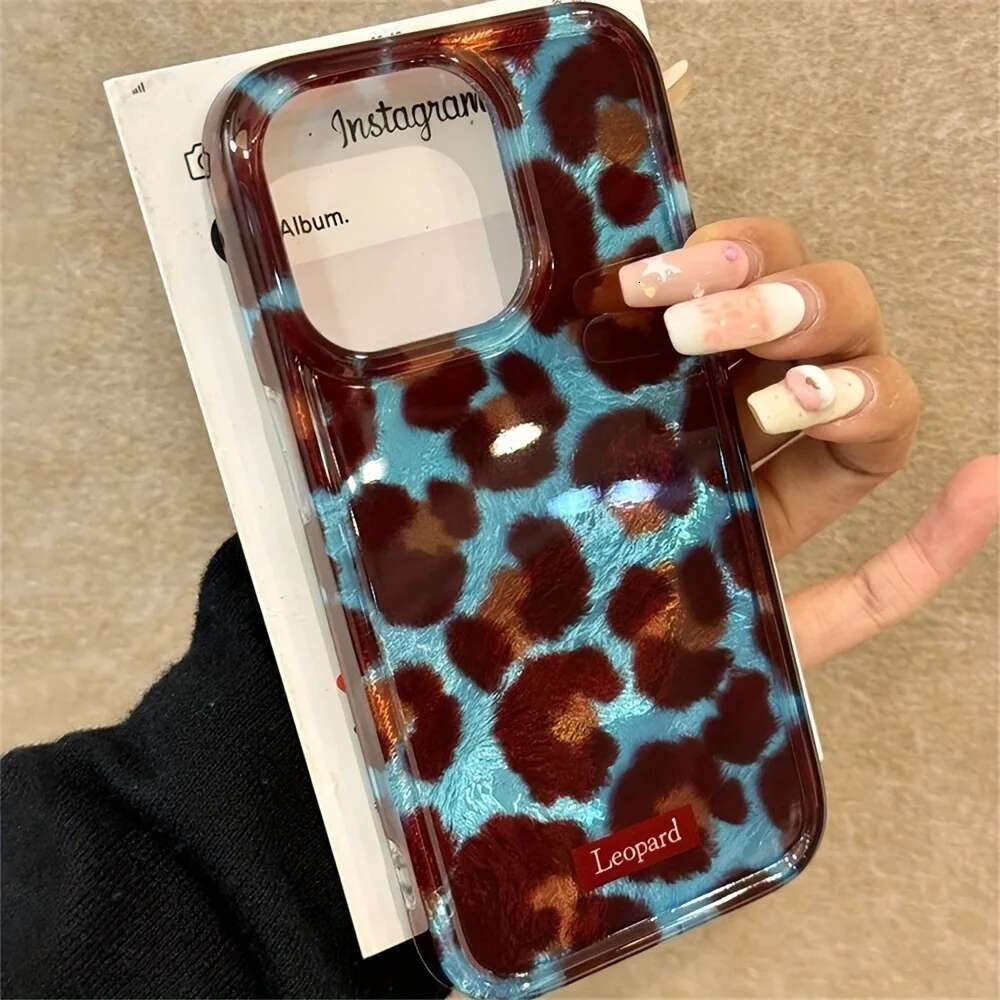 Simple Fashion Smudge Leopard Print Soft Phone Case For 15 Cases iPhone Pro Max 14 13 12 11 XS X XR 7 8 Plus 16 Cover
