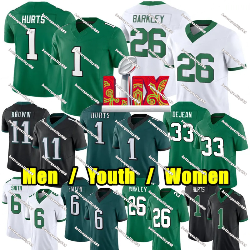 Philadelphiacity eaglesjersey 26 Saquon Barkley Jason Kelce Jalen Hurts AJ Brown DeVonta Smith Cooper DeJean Football Jerseys