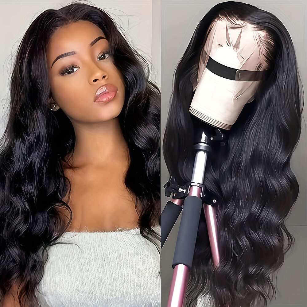 TIMOPOL HD Clear Lace Front 13X4 200% Density Body Wave Human Hair Wig - Pre-Drawn Hairline, Breathable Lace, No Shedding/Tangling, Comfortable Fit Wo