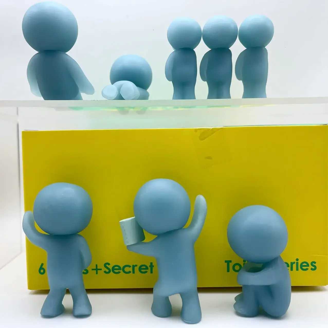 Toilet Series Smiski Blind Box Noctilucent Blue Doll Mystery Box Action Figures Doll Fans Children Surprise Birthday Gift Toy K251105
