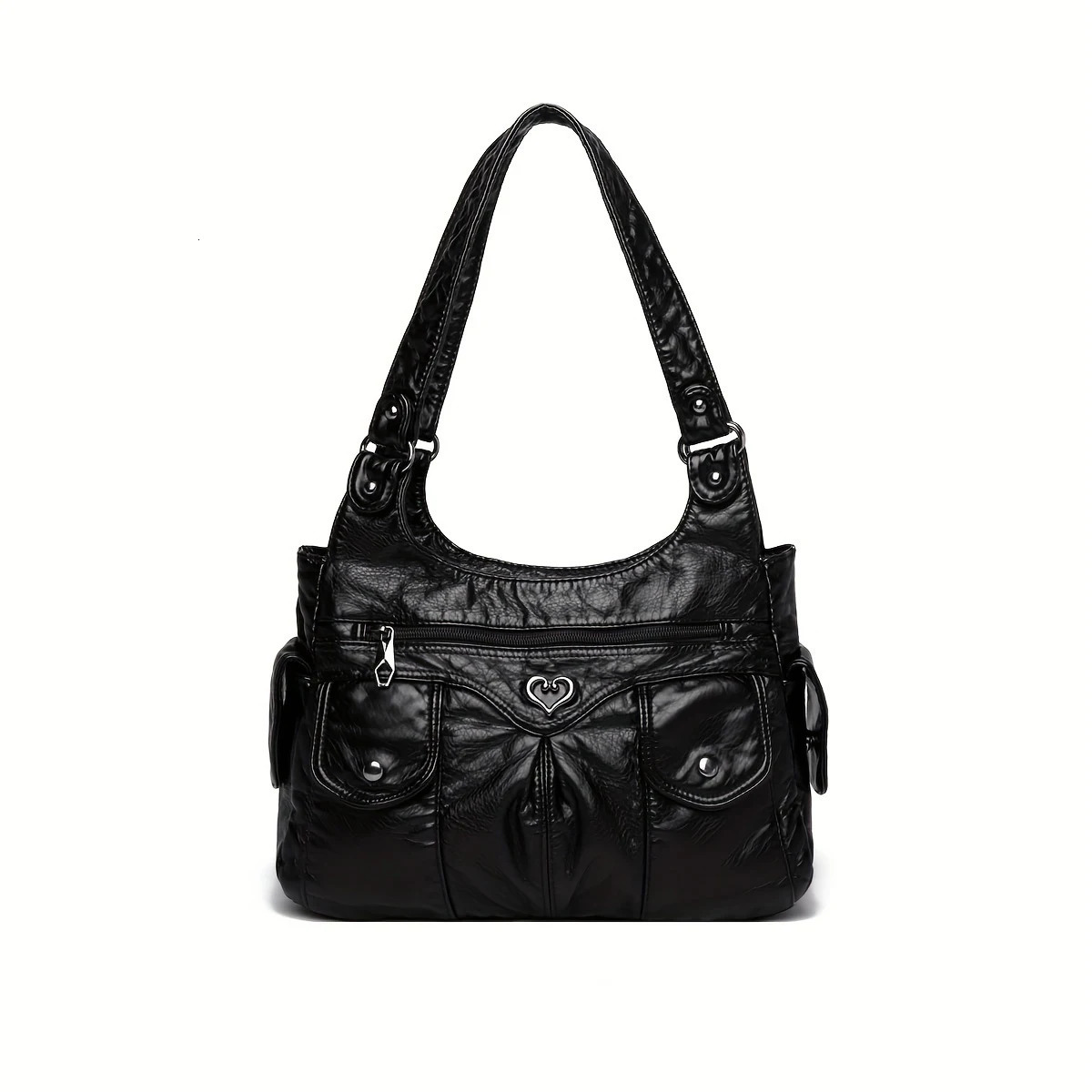 Street fashion trend soft leather ladies tote bag European style large capacity shoulder bag niche n simple handbag 251031