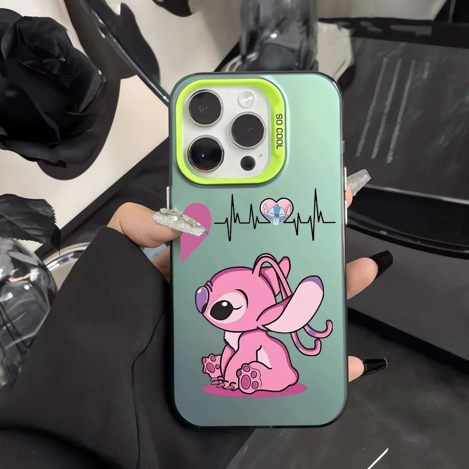 Cute Angel Couple Love Phone Case For iPhone 16 15 14 13 12 11 Pro XR XS Max 7 8 Plus MINI Y2K Cartoon Cover