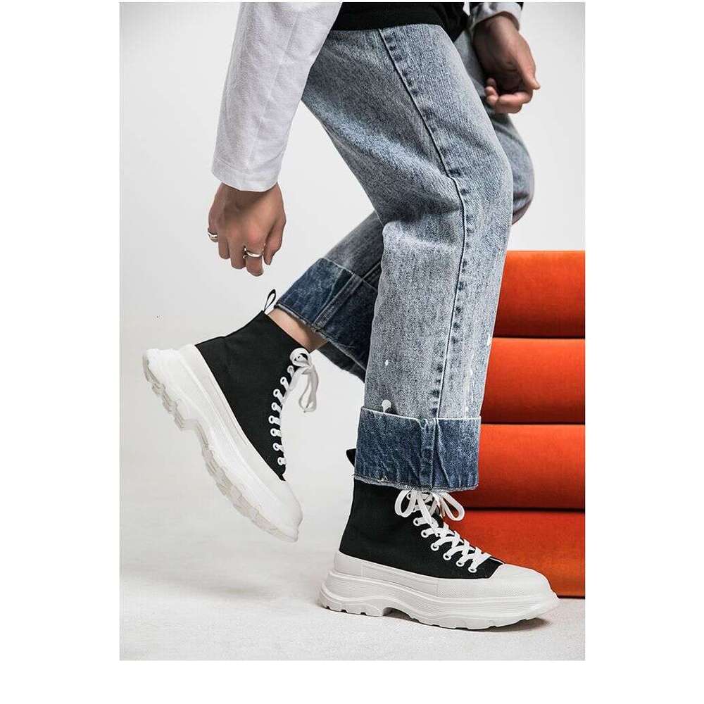 Canvas men's high top Martin 2022 new summer breathable casual board shoes Tiktok boots