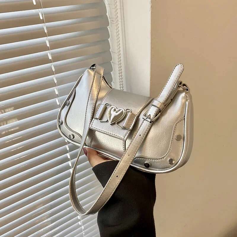 designer bag 2025 Fashion Women Shoulder Y2K Armpit Design Bolsos Pleated Underarm Bag Solid Color Messenger Bags Hobos Handbags