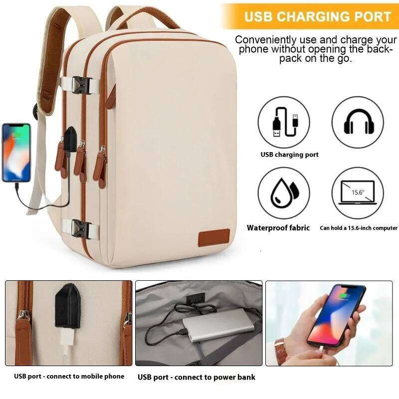 Travel X X Cabin Plane Waterproof Expandable Weekender Laptop With USB Port Ryanair Carry On Women Men Backpack High Quality