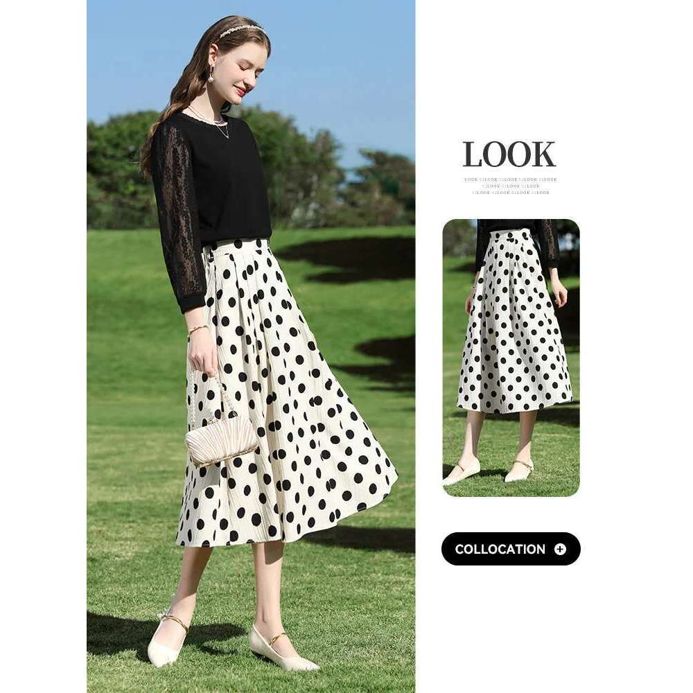 Black Three Quarter T-Shirt Spring 2025 Lace O Collar Tees Elegant Jacquard Chiffon Sleeve Top