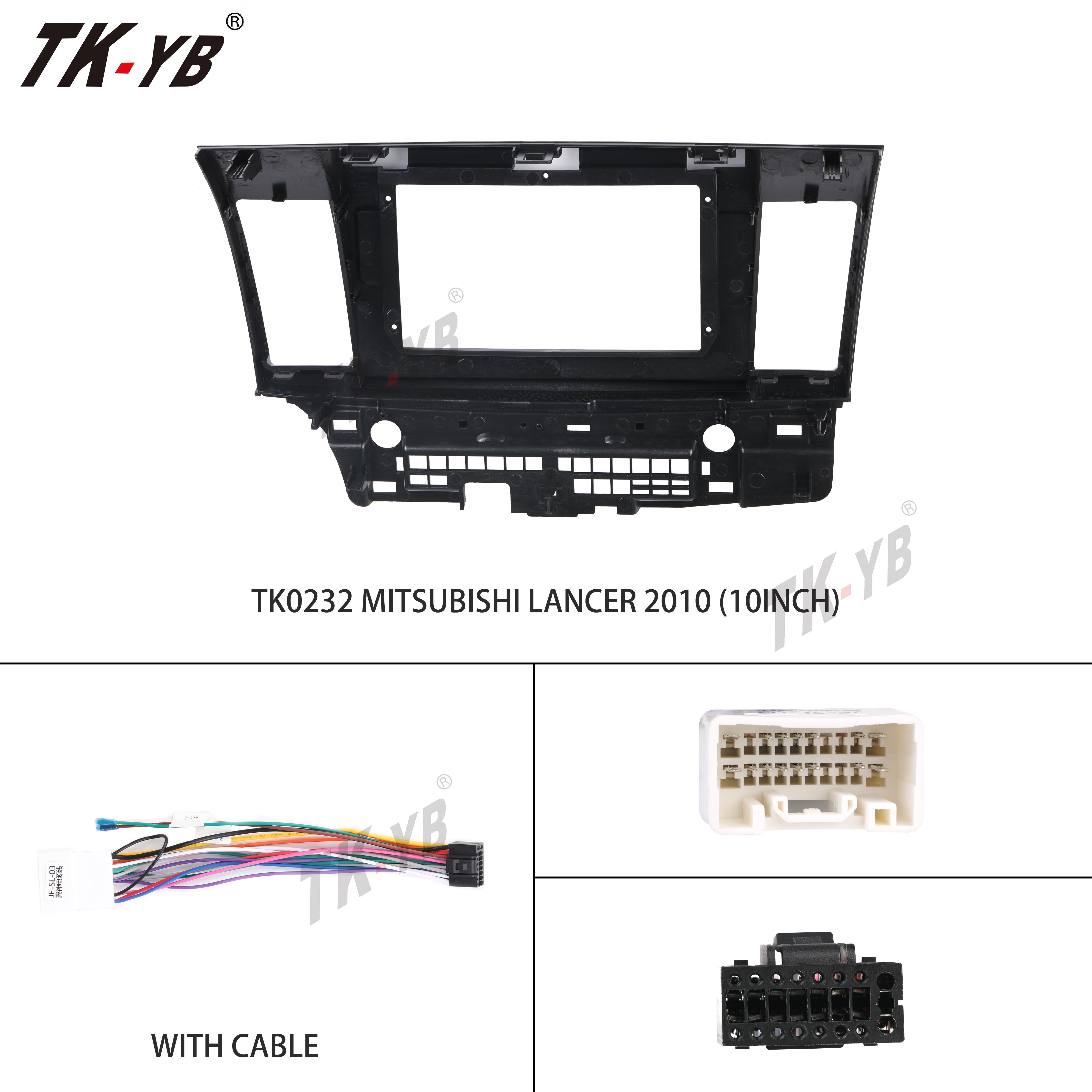 Suitable for MITSUBISHI Lancer 10.1" Car Radio Frame Dash Kit Panel Trim for Android DVD Player Installation car dvd