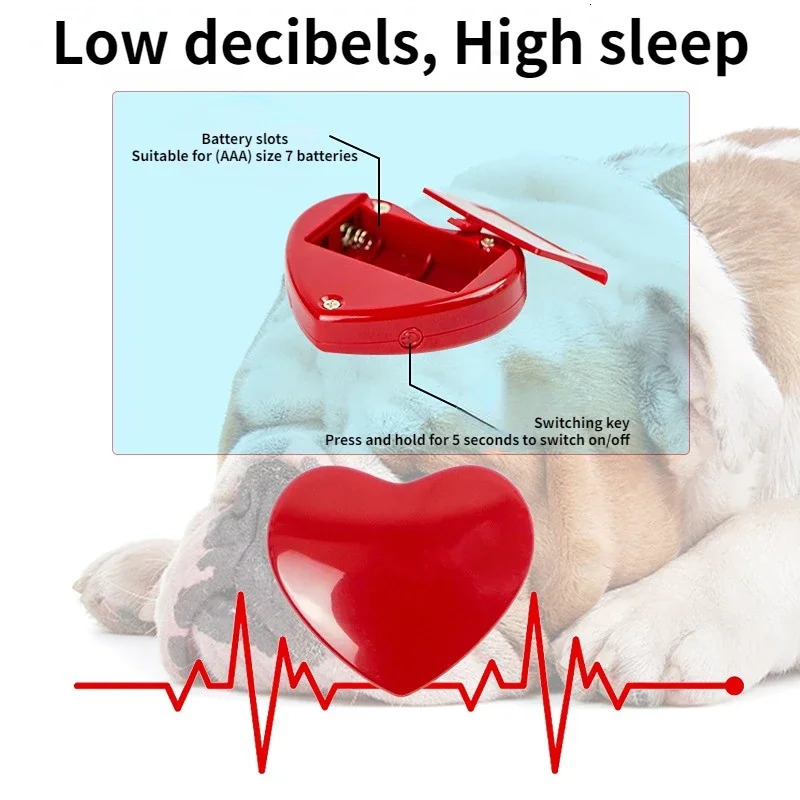 IFOYO Pet Heartbeat Puppy Behavior Training Dog Plush Pet Comfortable Sniffing Anxiety Relieves Sleep Assistance Doll Durable Falling Boat 250402