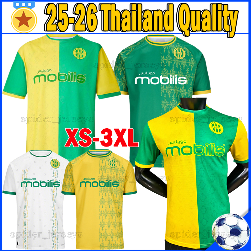 XXXL 2025 2026 JS Kabylie Soccer Jerseys MAHIOUS BOUDEBOUZ 25 26 Jeunesse Sportive de Kabylie Football Shirts MERGHEM MALKI SARR Player Version HADID Men Uniforms