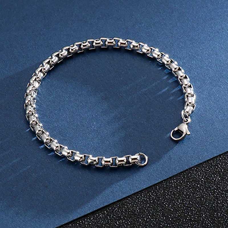 Minimalist 3/4/5/6/7mm Cuba Chain Bracelet Homme 100 Stainless Steel Braslet Punk Link Braclet Gift For Him Pulseiras MasculinaXJ251105