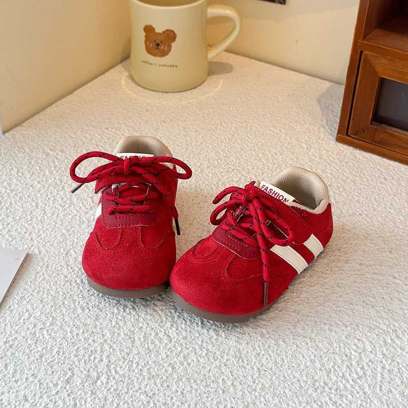 Childrens Sneakers Four Seasons Models 2-16 Years Old Red Boys Girls De Training Shoes Brown Soft Non-slip Kids Single ShoesT251105
