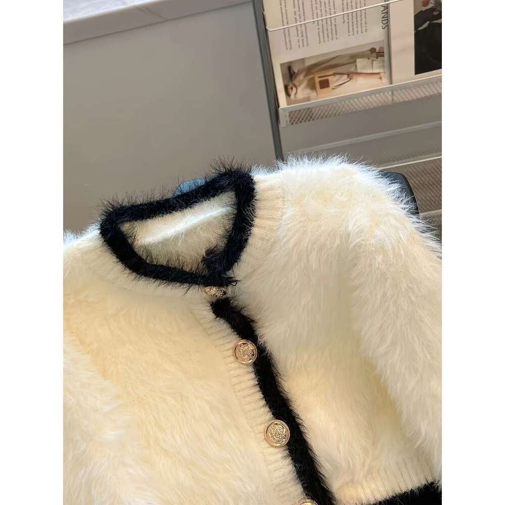 Women's Winter Plush Sweater - Soft Faux Fur Lined Thick Warm Pullover, Round Neck Long Sleeve Casual Chic Top For Cold Weather