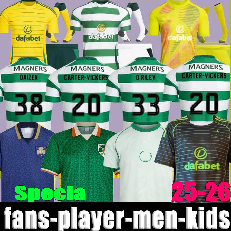 2025 Celts Ireland St. Patrick's Day Special Soccer Jerseys EDOUARD CelticFc Irish Origins men kids kit 24 25 26 BRADY KEANE ELYOUNOUSSI CHRISTIE JOTA Football Shirts