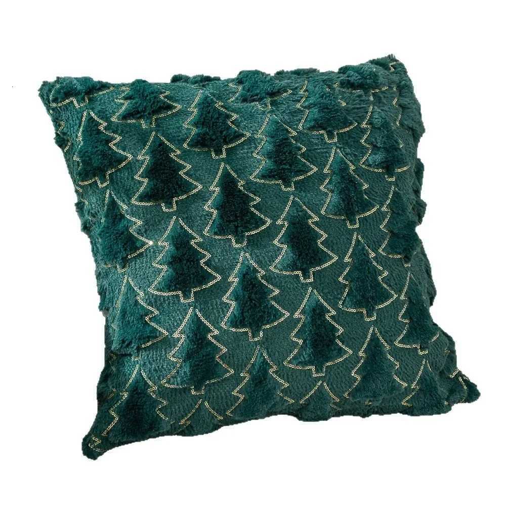 Christmas Lights Embroidery Pillow Cover American Retro Living Room Sofa Pillow Cushion Christmas Atmosphere Home Decoration Y251105
