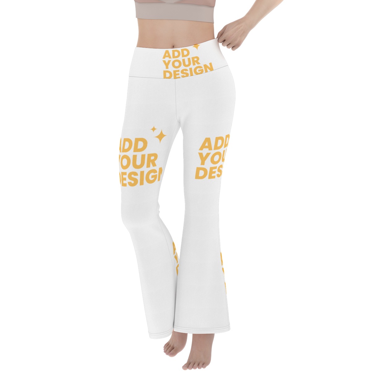 Women's Flare Yoga Pants Bootcut, High Stretch Bootcut Leggings 80% Polyester 20% Spandex, All-Over Print Butterfly Pants