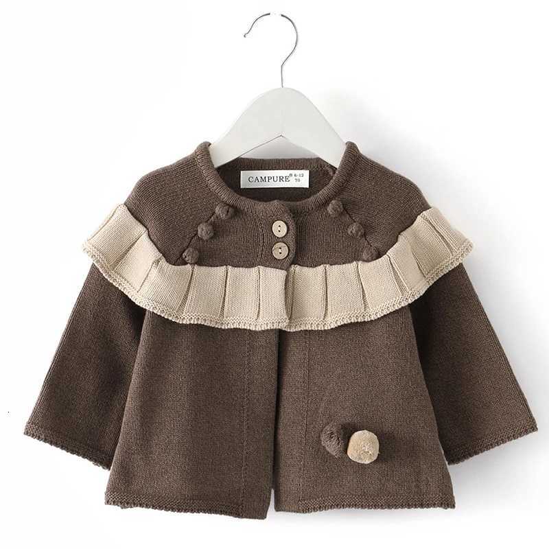 Infant Outfit Autumn Baby Sweater Set Girls Knit Hearts Long Sleeve Knitted Cardigan Ruffled Pleated Skirt Baby Clothes 2Pcs Y251105