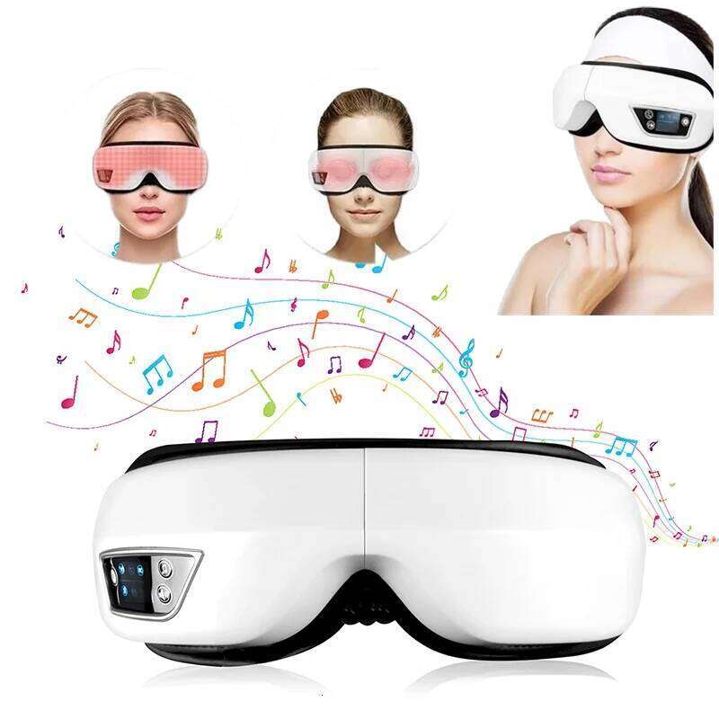 Smart Airbag Vibrating Massager With Bluetooth Music Relaxation Function Can Relieve Fatigue, Care For Eye Health, And