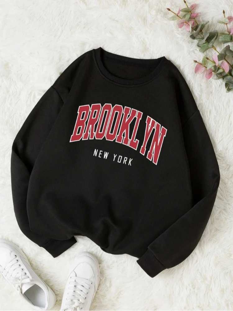 Harajuku Hoodie Womens Brooklyn New Work Printed Hoodies Women Colorful Clothes Basic Trend Hooded TopsT251105