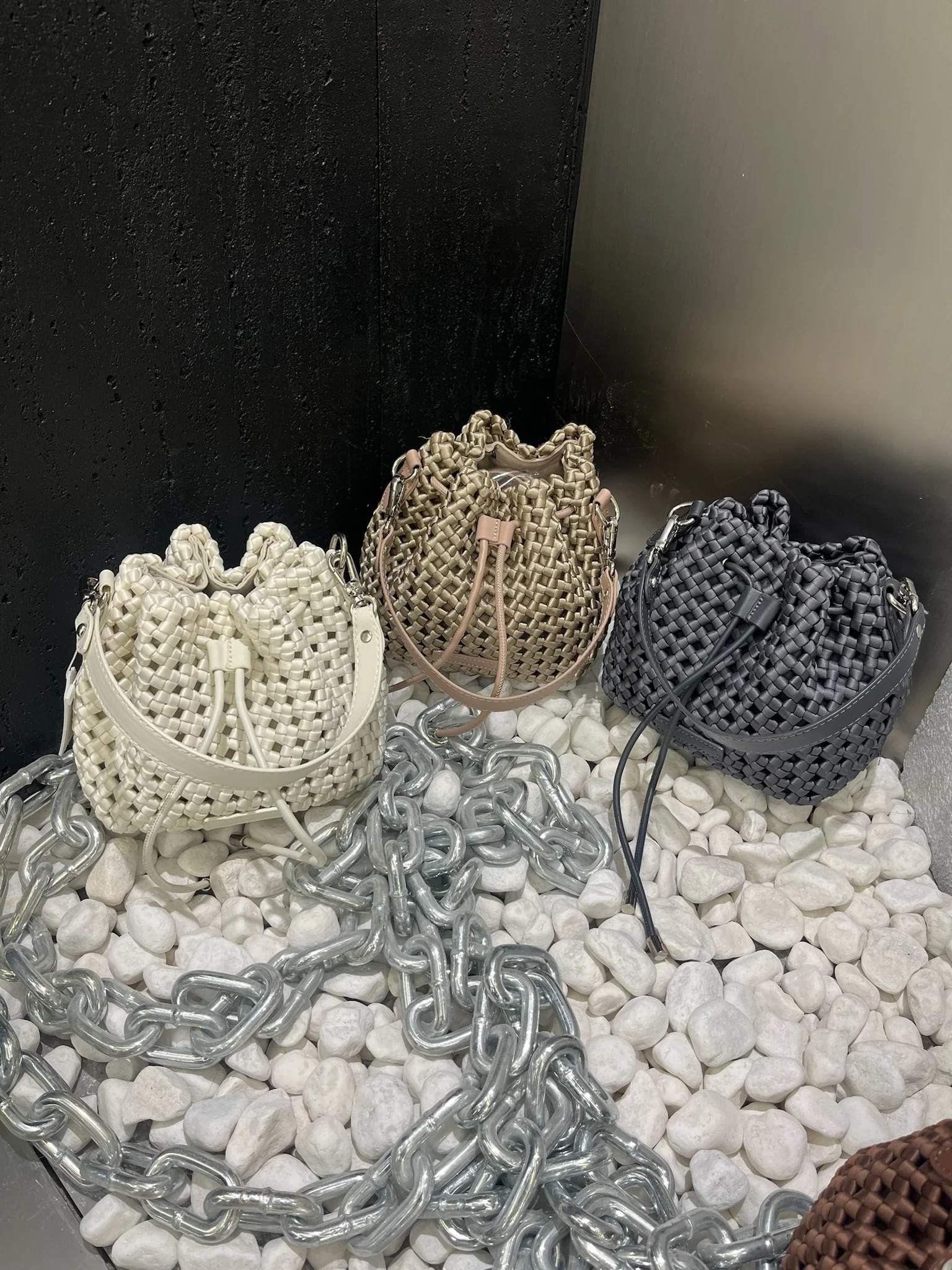 Tote bag woman Bucket bag handbags for women Nylon underarm purse European-style hand-woven bag for women 251104