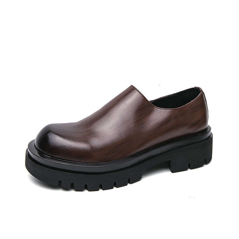 Large men's big toe 2024 Spring and Autumn new item, one foot low top, British style thick soled black Martin shoes