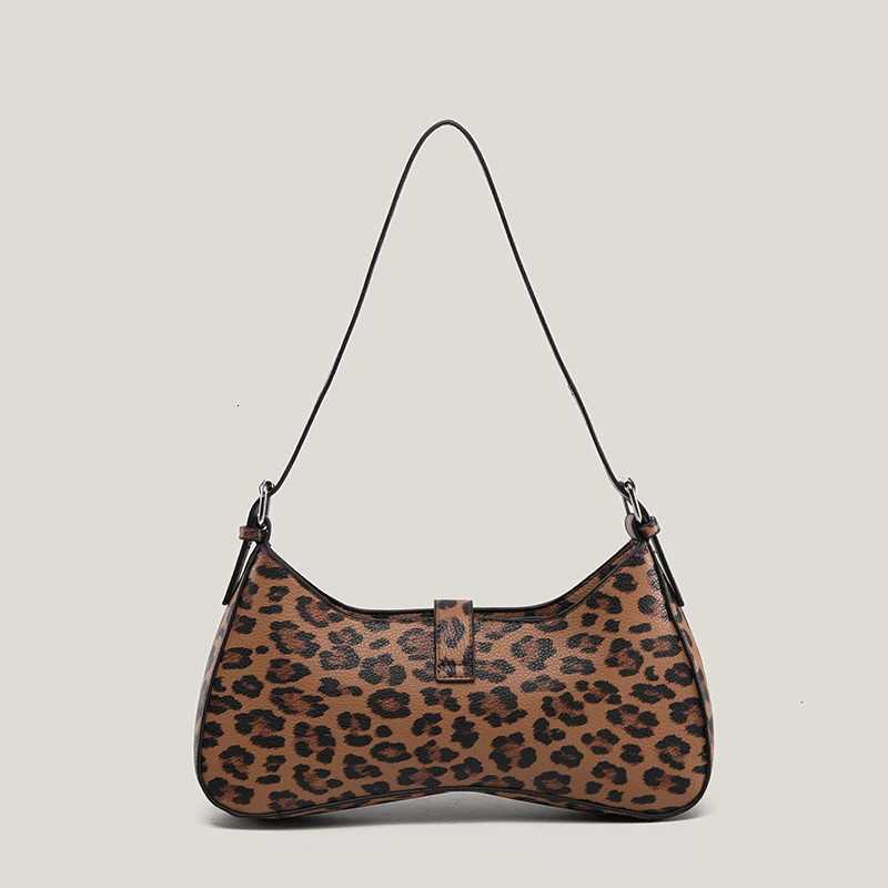 Womens Fashionable Handbag Trendy Underarm Bag Pu Three-Dimensional Shoulder Bag with Multiple Pockets Leopard Print Tote Bag Z251104