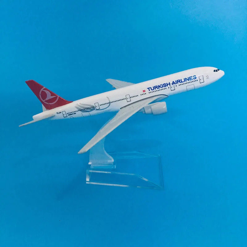 JASON TUTU 16cm Turkish Airlines Boeing 777 Aircraft Model Planel Airplane Diecast Metal 1/400 Scale Planes 251104