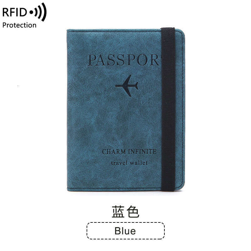 Cross-Border RFID Anti-Theft Holder PU Leather Case Simple Fashion Multi-Functional Document Bag Travel Passport Cover