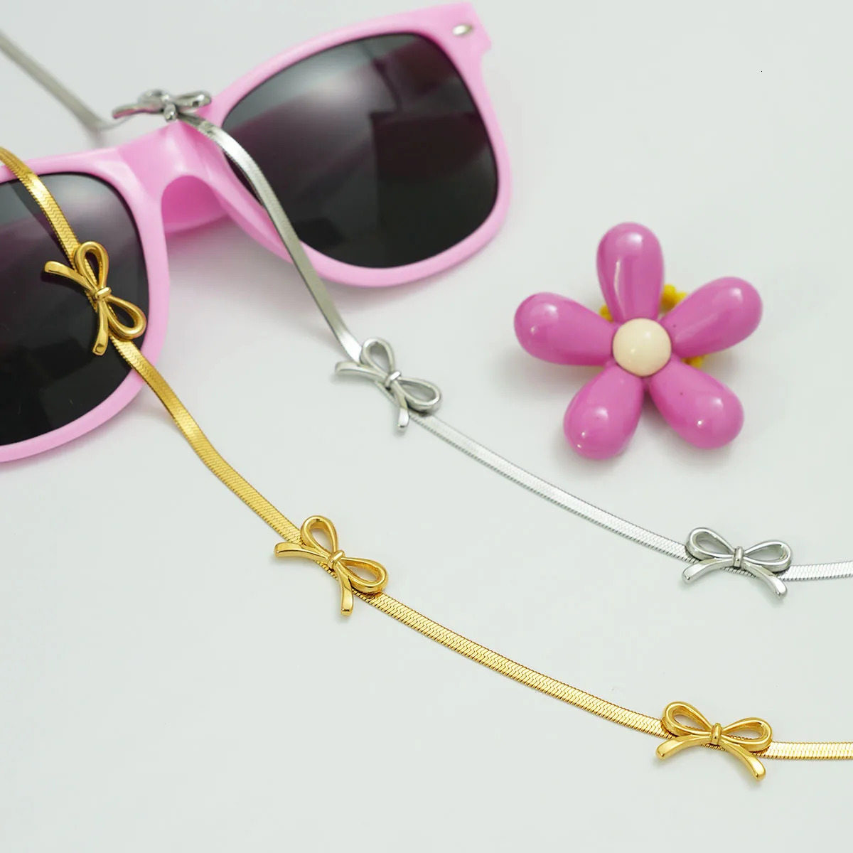 Exquisite Stainless Steel Blade Chain Bow n Necklace 18K Gold Plated Waterproof Jewelry For Women Jewelry Party Gifts 2025 251031