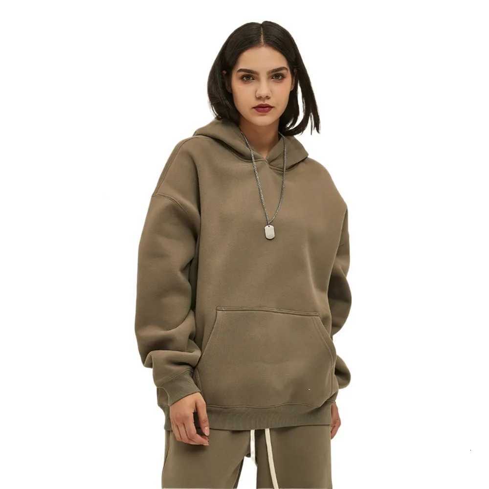 Unisex Navy Blue Oversized Hoodie Set Casual Streetwear Two Piece Outfit for Men WomenT251105