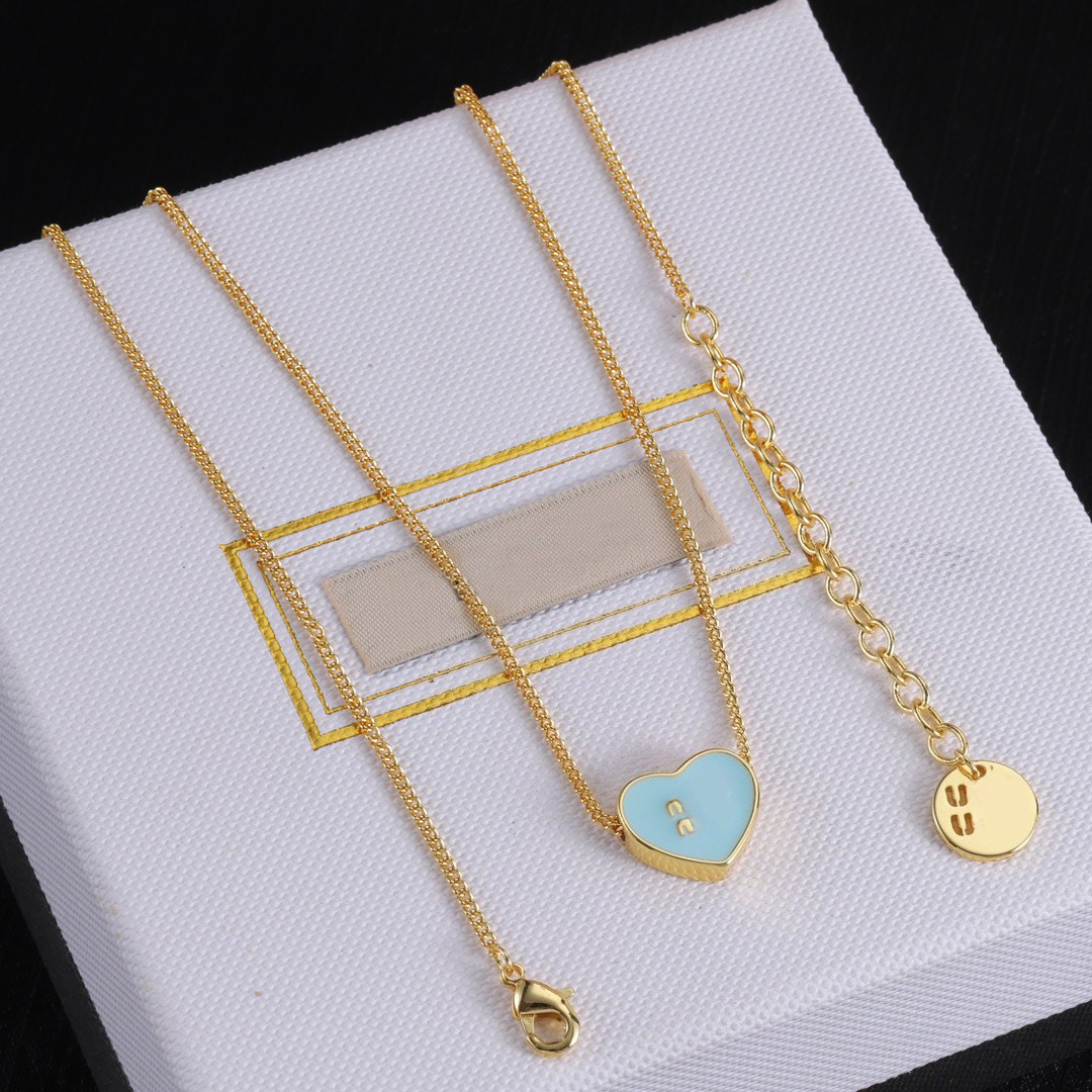 Designer Necklaces Jewelry Chain Women Letter Pendant Gold Plated Necklace Bracelet Set Wedding Party Accessories