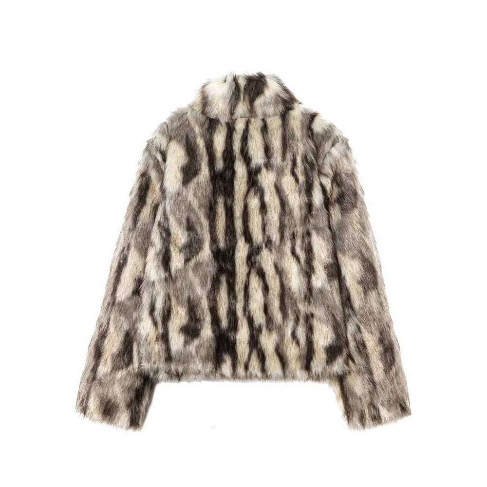 HH Women Winter New Fashion Multicolor Faux Fur Effect Casual Coat Woman Elegant Long Sleeves Button Warm Short Jacket Mujer