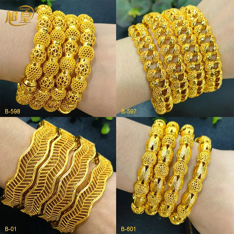 ANIID African 24k Gold Plated Bangles For Indian Women Wedding Bridal Ethiopian Brazilian Bracelets Dubai Jewellery Gifts 251031