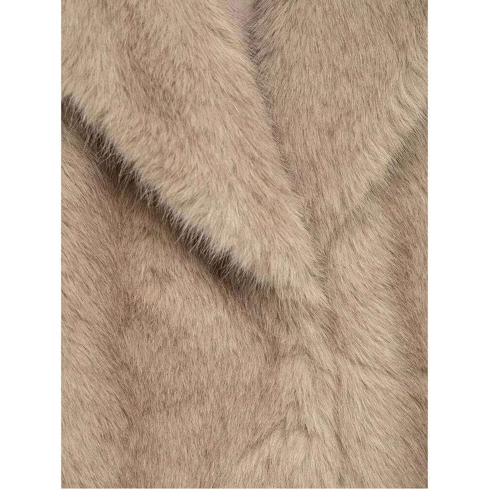 TFMLN New Women Light Vest Coat Fashion Faux Sleeveless Winter Warm Loose Lapel Female Chic Fur Waistcoat