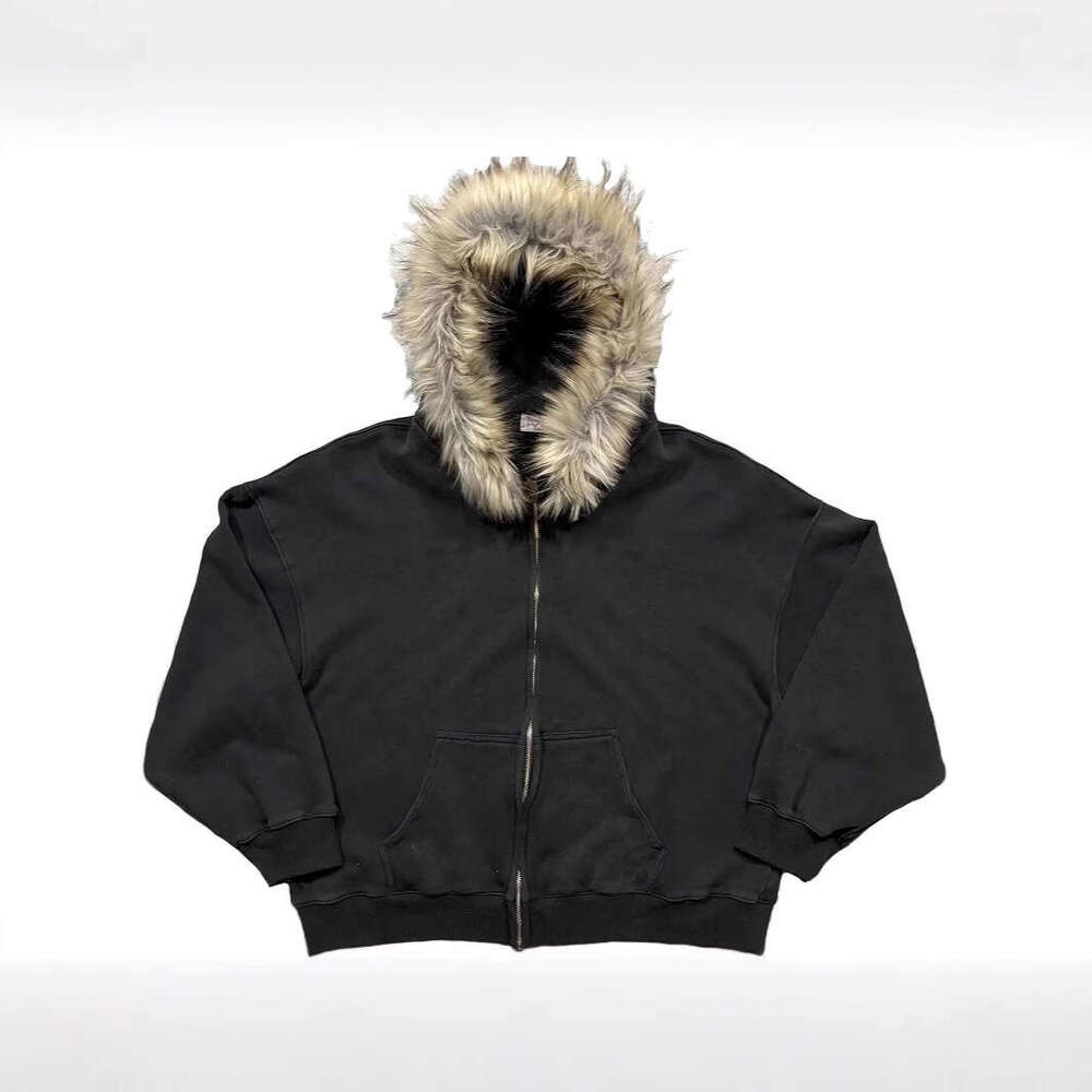 European And American Style Fleece Hat Sweatshirt Printed Pattern Long Sleeve Pullover Hoodie Vintage Jacket Street Fashion Y2k B5