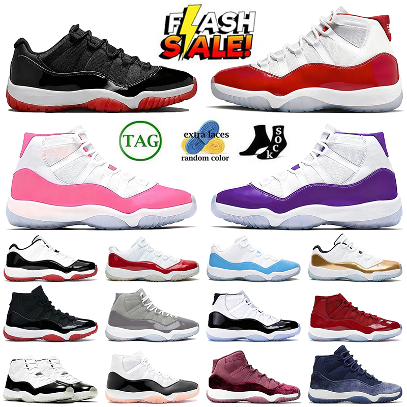 Athletic 11s OG Basketball Shoes 11 Sneakers Bred Low Cherry Red Pink Purple Cool Grey DMP Burgundy Neapolitan Gamma Blue Mens Womens Designer Outdoor Trainers 36-47