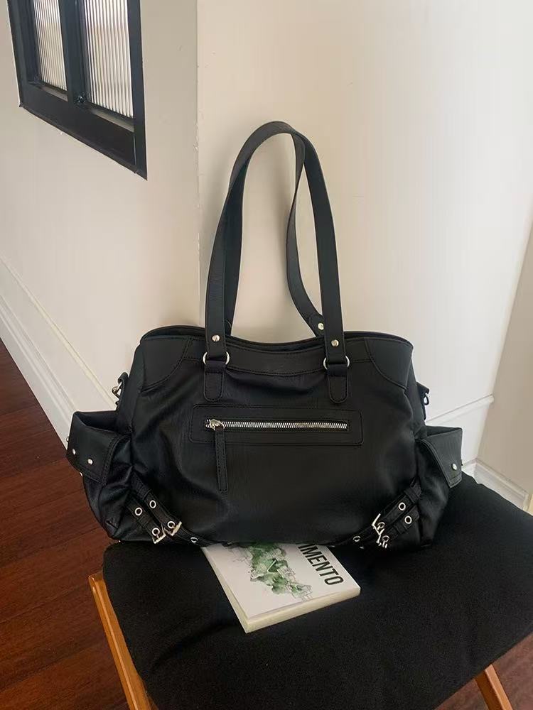 Free Shipping Cross Border Retro High-End Large Capacity Bag For Women 2025 New Simple Tote Bag Versatile Single Shoulder Commuting Bag