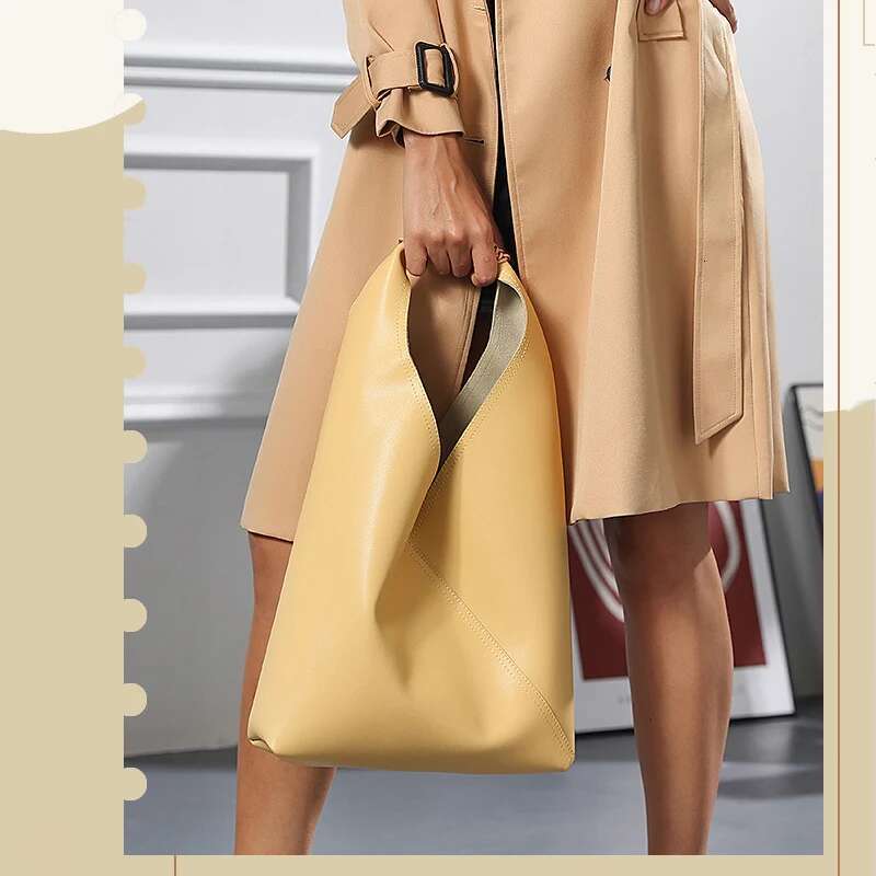 Women's Trend Female Leather Armpit Bag Lady High Level Large Capacity Dumpg Tote Shoulder Pack Commuting Handbag