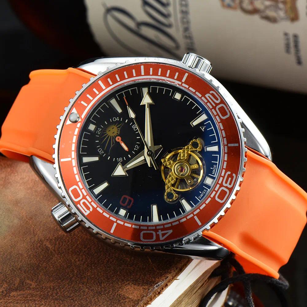 2026 Top Fashion Mens Watches Mechanical Automatic Tourbillon Movement Watches for Men 24 Hours Small Dial Work Ocean Wristwatch Waterproof Male Clock