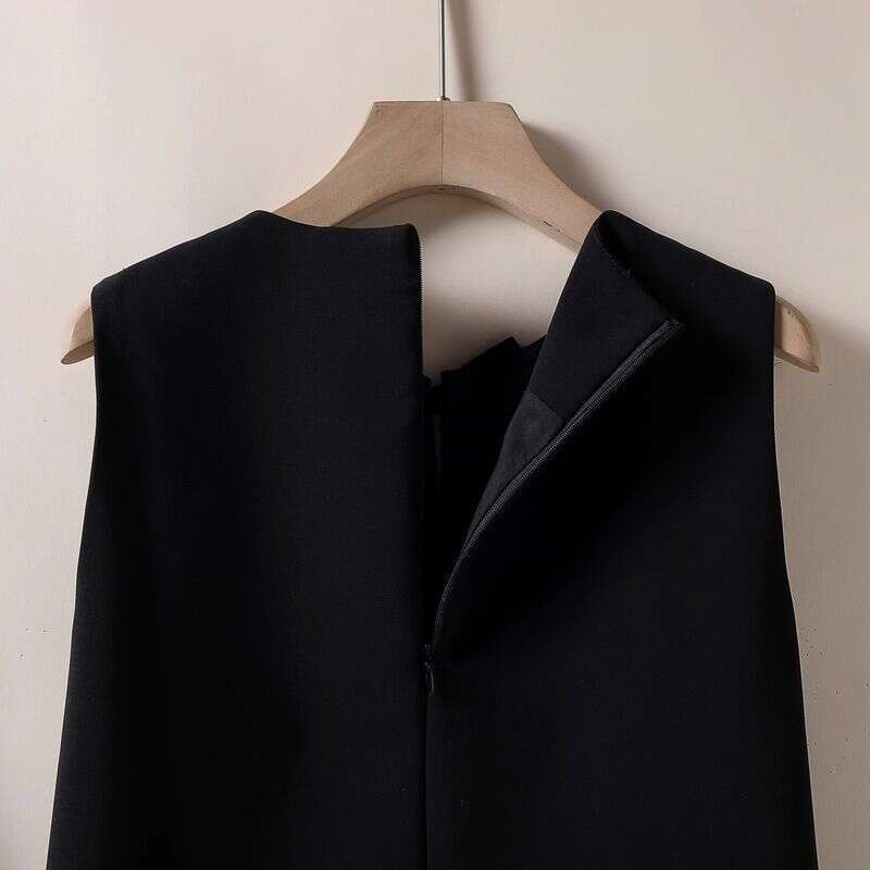 European and American Spring New Women's Clothing Heavy Sequin Bowknot Tank Petite Slimming Dress