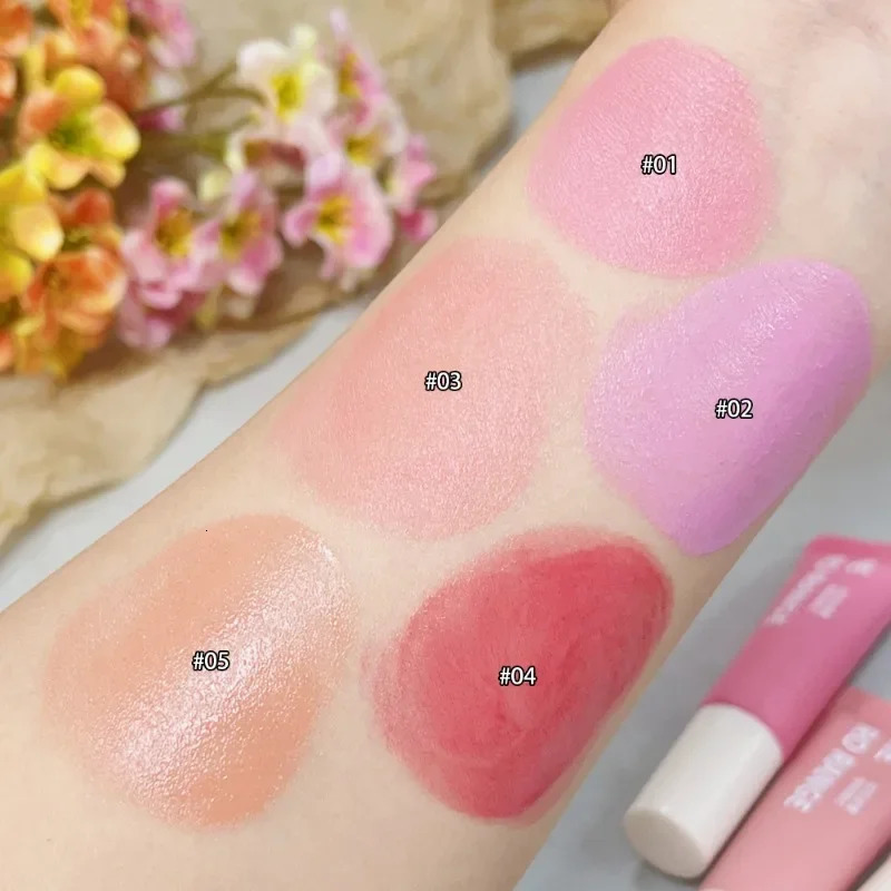 Watercolor matte liquid powder blusher makeup light natural red cream cheek moisturizing lasting velvet 5 colors 250325