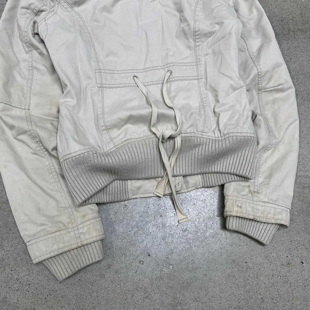 American Strt Style Retro Fur Lined Hooded Jacket Womens White Zipper Coat Warm Plush Gothic Fashion Casual Y2K Style Coats W251106