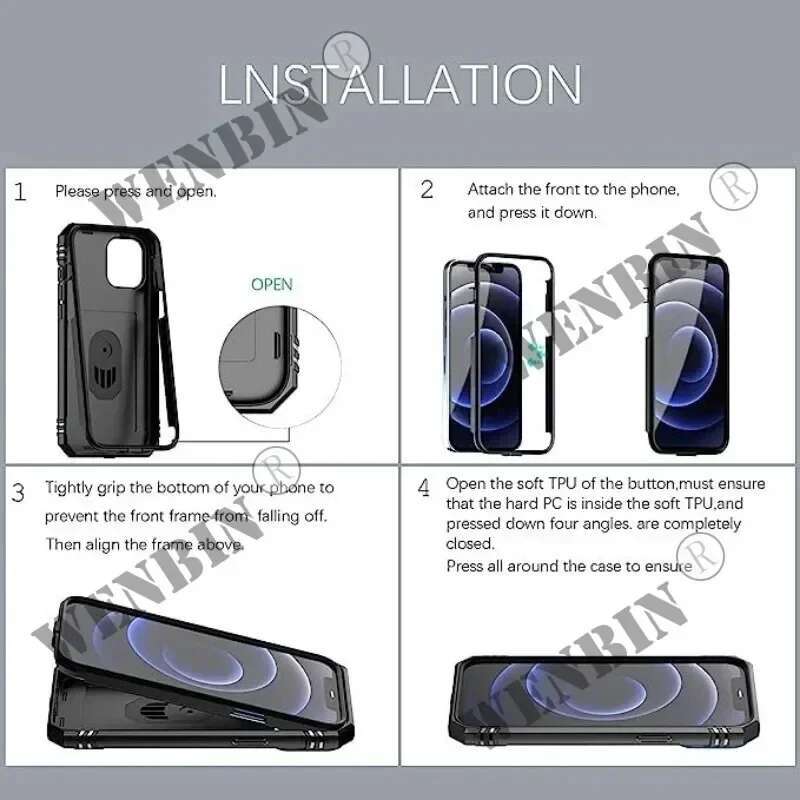 Case For Samsung S25 S23 S22 Ultra Plus S24 FE A56 A36 Heavy Duty with Camera 360 Degree Rotate Kickstand Shockproof Cover