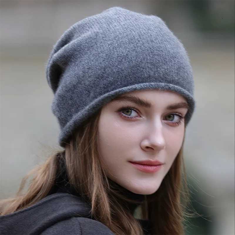 Korean style all-match warm windproof breathable fashion knitted pile hat men and women casual winter heaear W251106