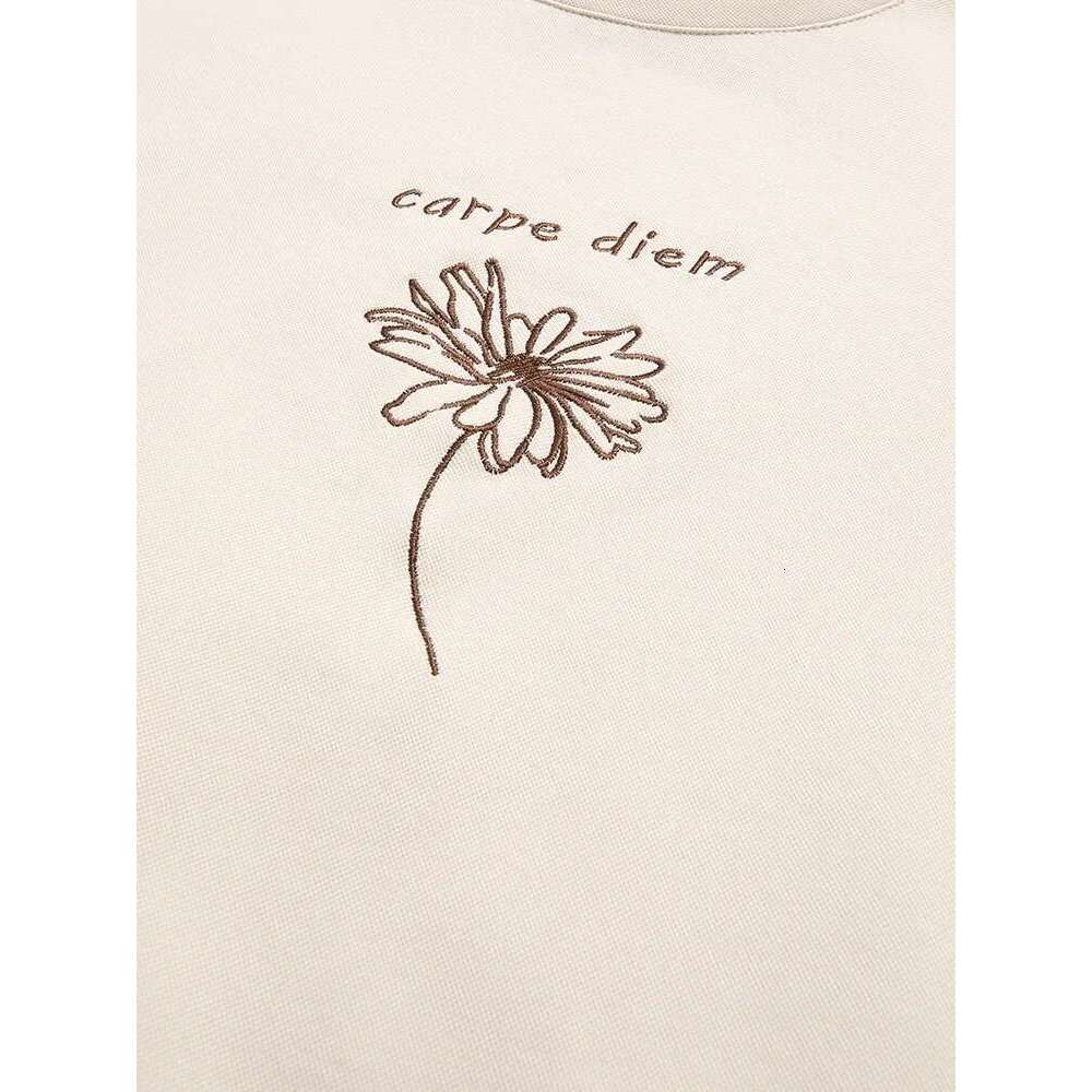 Hoodies Women Bead Embroidery O-Neck Autumn New Loose Knit Cozy Pullovers Casual Blouses For Lady