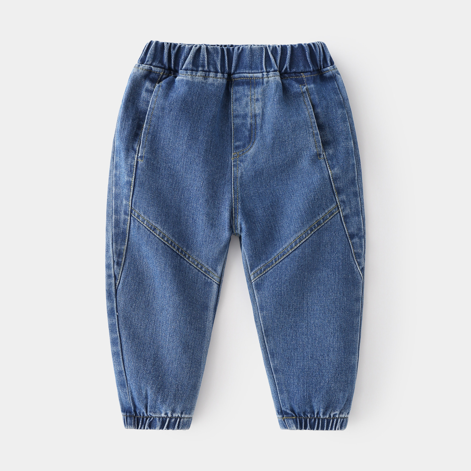 Jeans Spring Toddler Kids Baby Boys Jeans Solid Cotton Denim Cargo Trousers Korean Style Children Fashion Denim Jeans Pants 230306